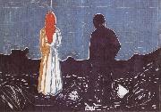 Edvard Munch Alone oil painting on canvas